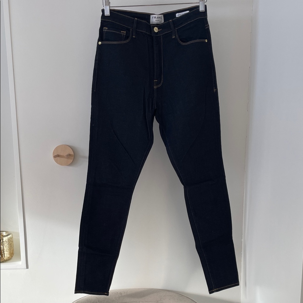 Frame Dark Wash Ali High Rise Skinny